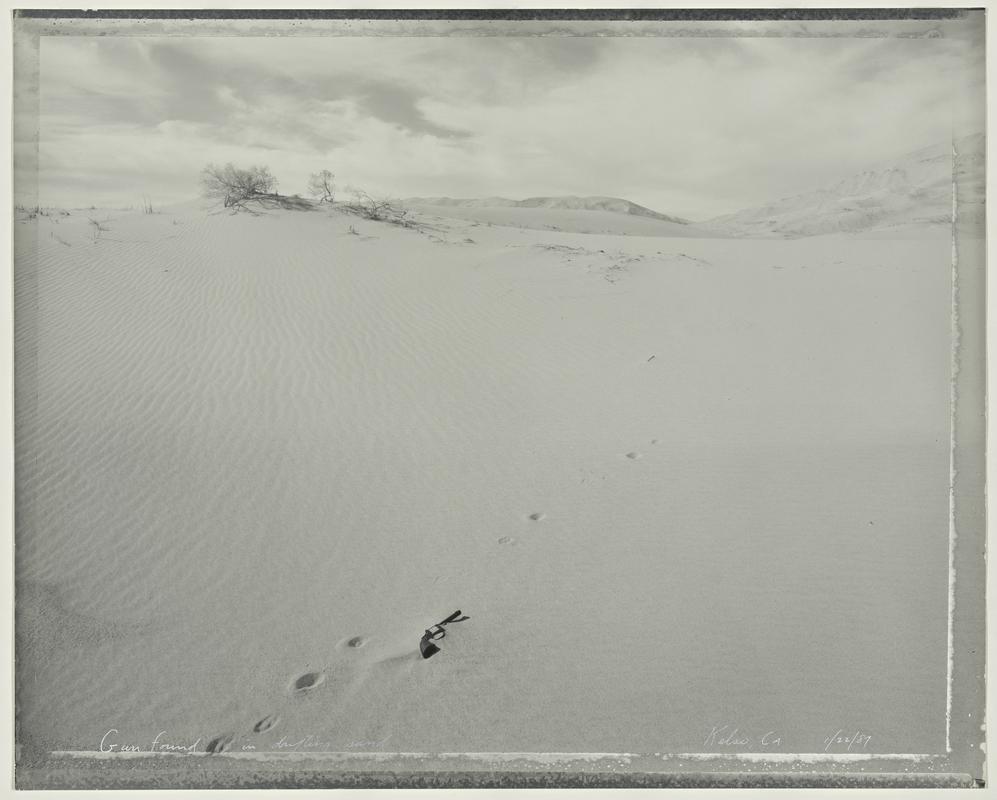 Gun found in drifting sand, Kelso, CA. 22.01.89